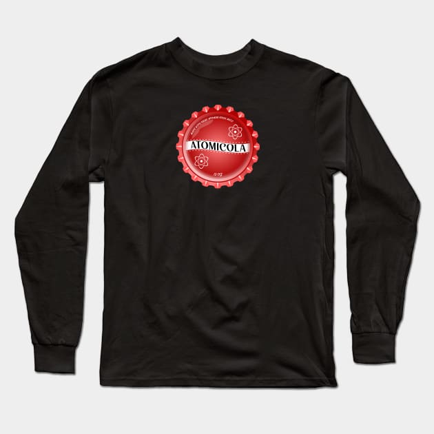 Atomic Cola Soda Bottlecap Long Sleeve T-Shirt by TaliDe